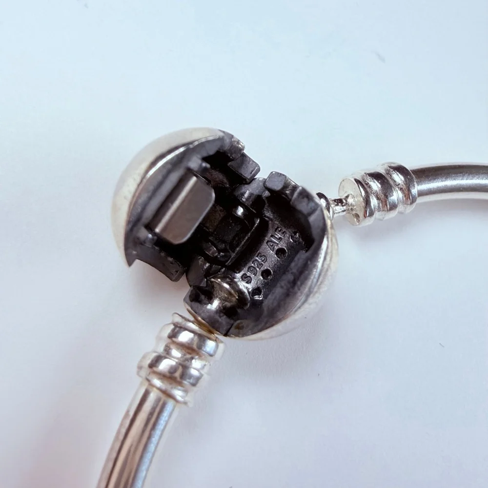 Pandora Cubic Zirconia CZ Melt My Heart Sterling Silver 925 Bangle Bracelet ALE - Picture 4 of 7